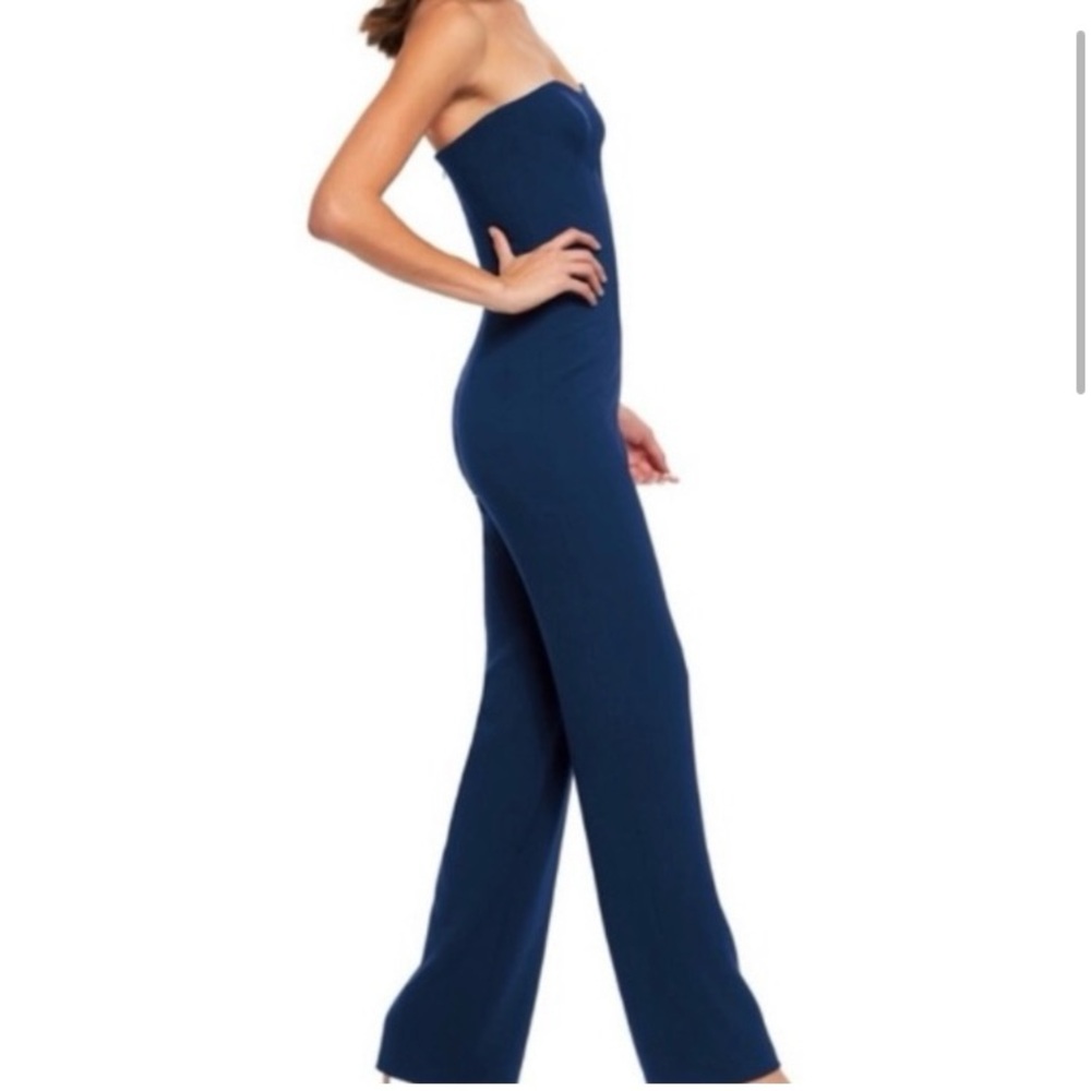 Dress the Population Strapless Navy Jumpsuit, Formal and Fitted
